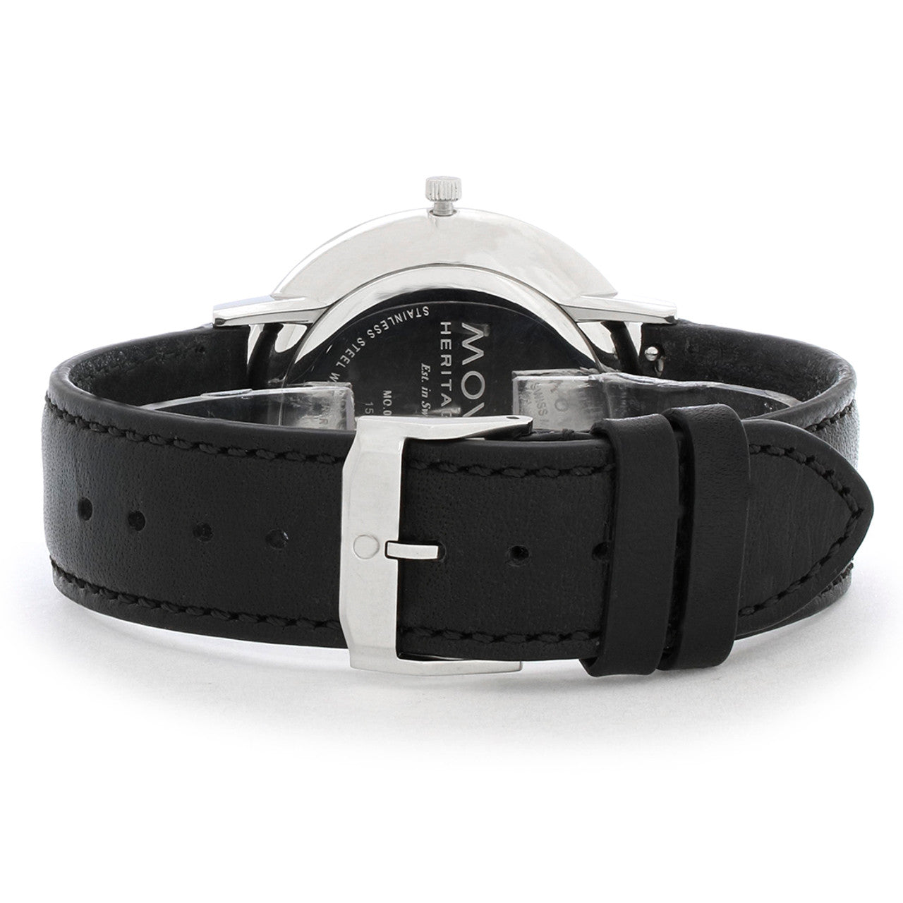 Shop Authentic Movado Heritage Calendoplan Black Dial Black Leather Strap Watch for Men - 3650004 - Luxxuri