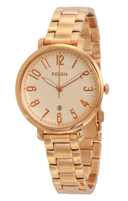  Shop Authentic Fossil Jacqueline Rose Gold Dial Rose Gold Steel Strap Watch for Women - ES3970 - Luxxuri