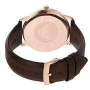  Shop Authentic Emporio Armani Minimalist Quartz White Dial Brown Leather Strap Watch For Men - AR11572 - Luxxuri