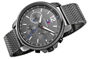  Shop Authentic Tommy Hilfiger London Chronograph Grey Dial Grey Mesh Bracelet Watch for Men - 1791530 - Luxxuri