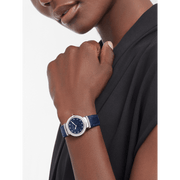  Shop Authentic Bvlgari Lvcea Intarsio Aventurine Diamonds Blue Dial Blue Leather Strap Watch for Women - LVCEA103617 - Luxxuri