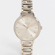  Shop Authentic Hugo Boss Signature Gold Dial Gold Stainless Steel Strap Watch for Women - 1502540 - Luxxuri