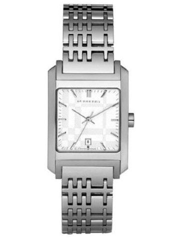  Shop Authentic Burberry Nova Check Square White Dial Silver Steel Strap Watch for Women - BU1572 - Luxxuri