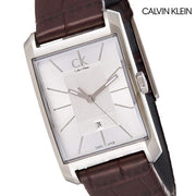  Shop Authentic Calvin Klein Window Silver Dial Brown Leather Strap Watch for Women - K2M23126 - Luxxuri