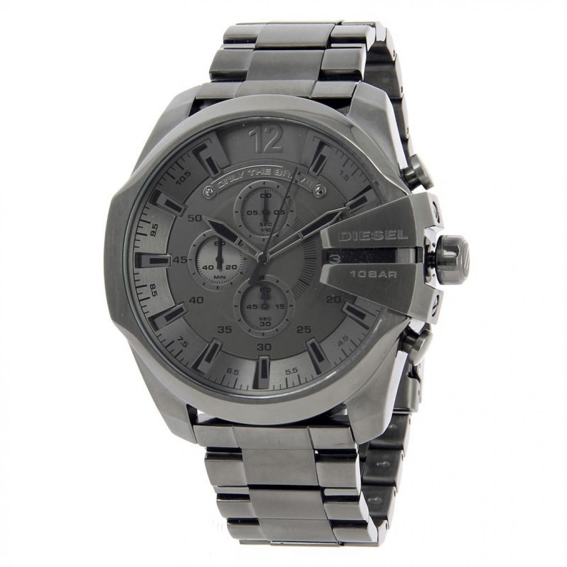  Shop Authentic Diesel Mega Chief Chronograph Grey Dial Gunmetal Men's Watch - DZ4282 - Luxxuri