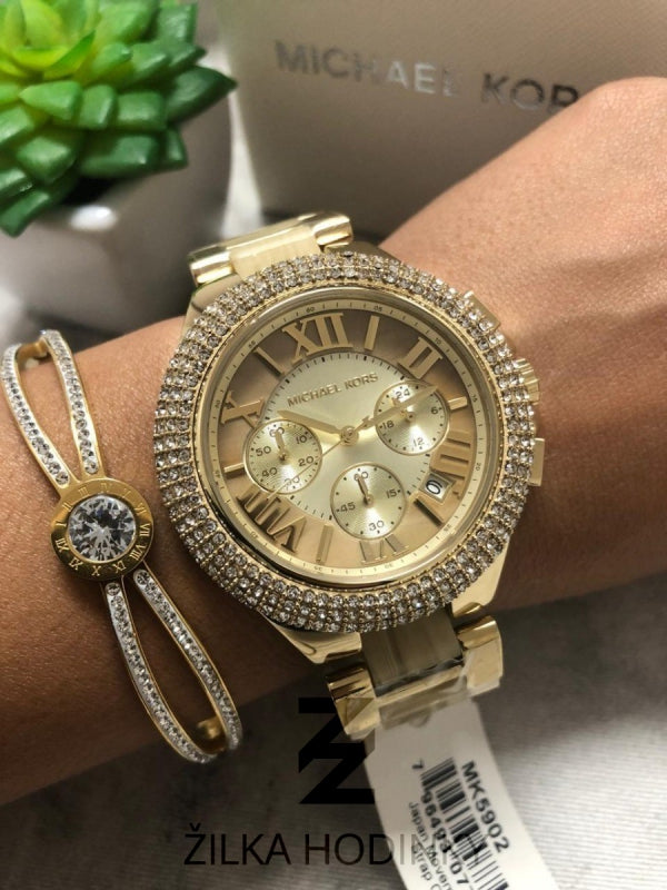  Shop Authentic Michael Kors Camille Gold Dial Gold Steel Strap Watch for Women - MK5902 - Luxxuri