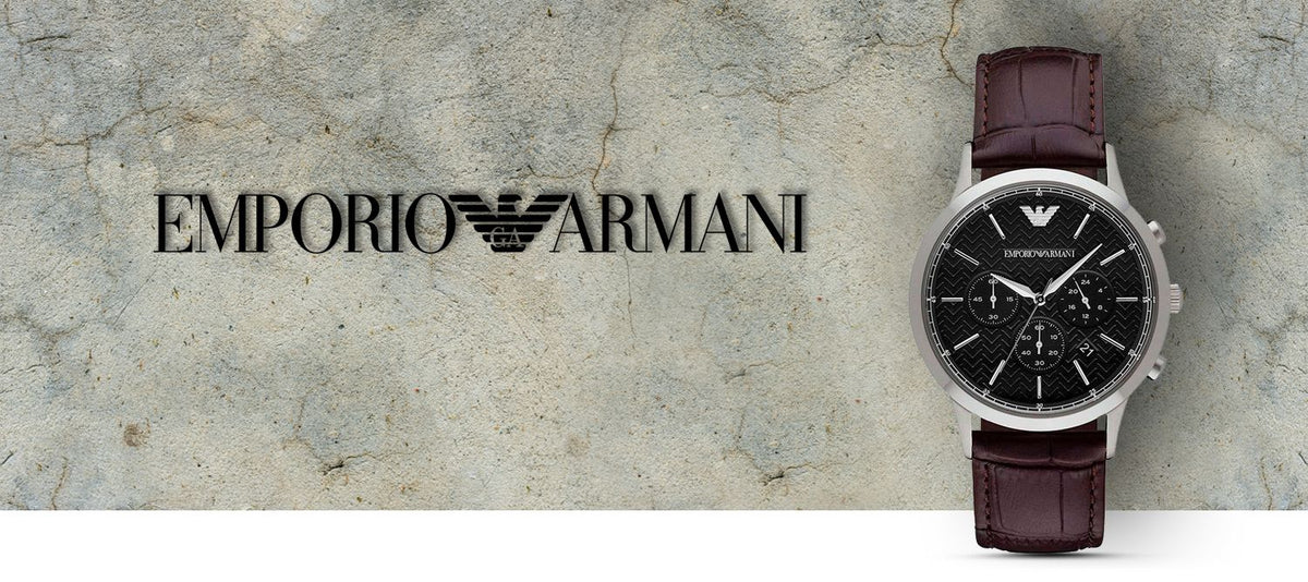 Shop Authentic Emporio Armani Renato Chronograph Black Dial Brown Leather Strap Watch For Men - AR2482 - Luxxuri