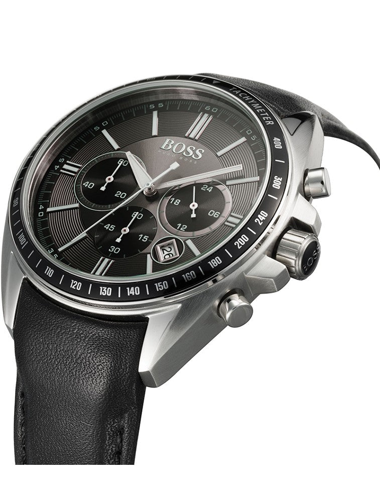  Shop Authentic Hugo Boss Contemporary Sport Driver Black Dial Black Leather Strap Watch for Men - 1513085 - Luxxuri