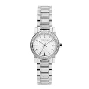  Shop Authentic Burberry The City Diamonds Silver Dial Silver Steel Strap Watch for Women - BU9220 - Luxxuri