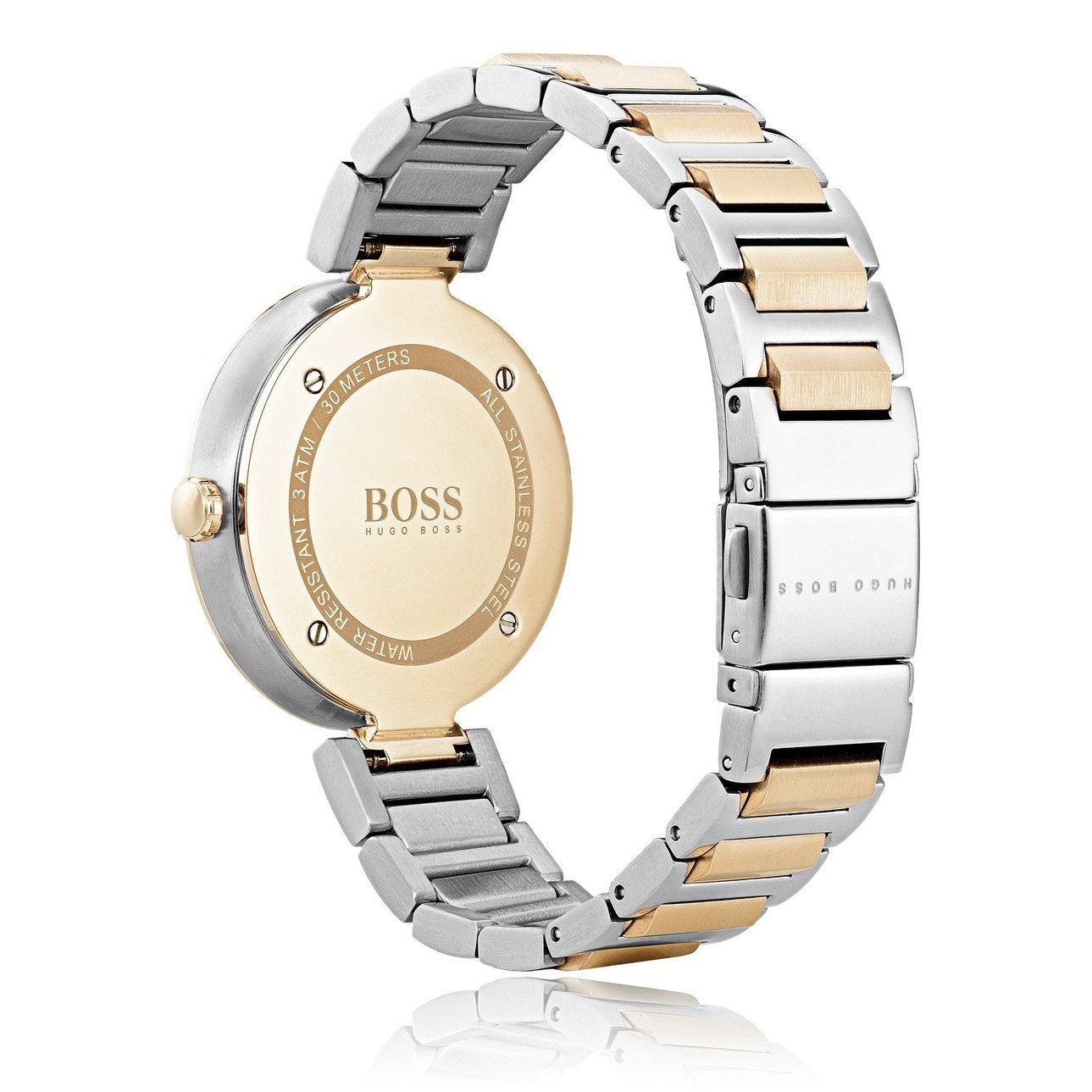  Shop Authentic Hugo Boss Allusion Quartz Silver Dial Two Tone Steel Strap Watch For Women - 1502417 - Luxxuri
