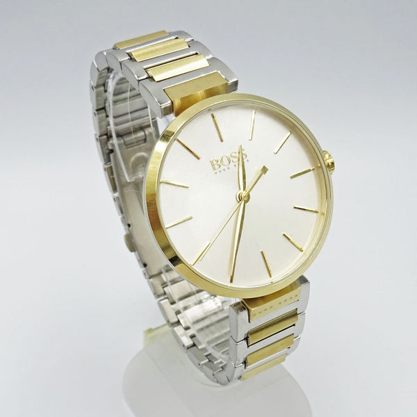  Shop Authentic Hugo Boss Allusion Quartz Silver Dial Two Tone Steel Strap Watch For Women - 1502417 - Luxxuri