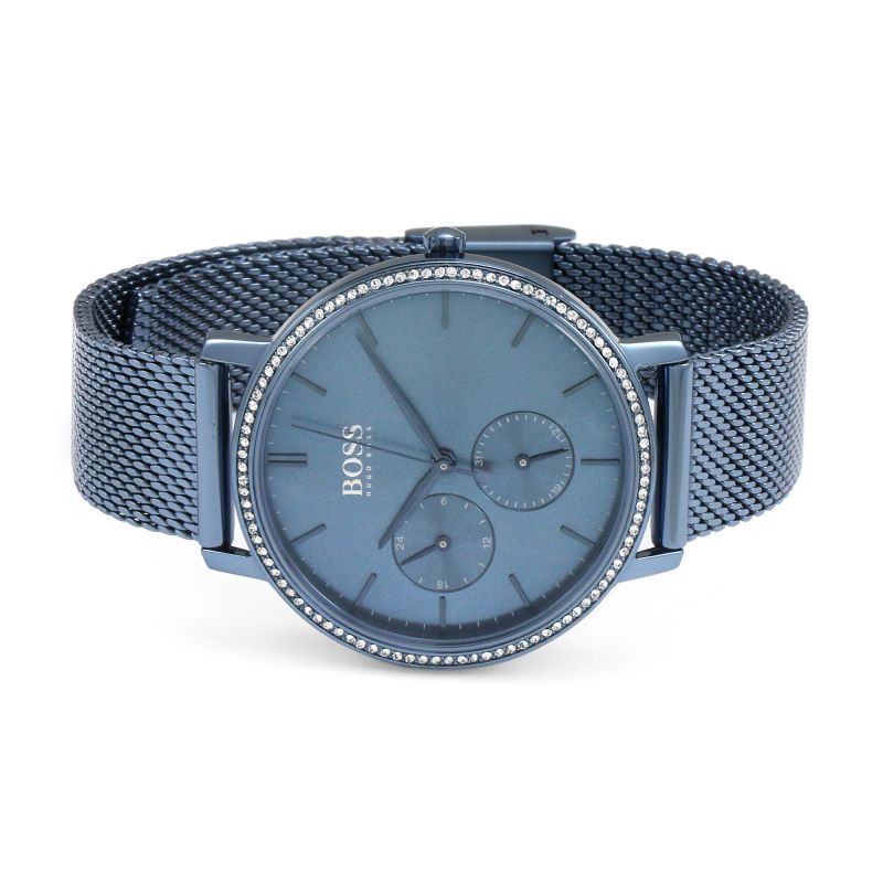  Shop Authentic Hugo Boss Infinity Blue Dial Blue Mesh Bracelet Watch for Women - 1502518 - Luxxuri