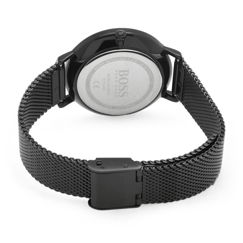  Shop Authentic Hugo Boss Infinity Black Dial Black Mesh Bracelet Watch for Women -1502521 - Luxxuri