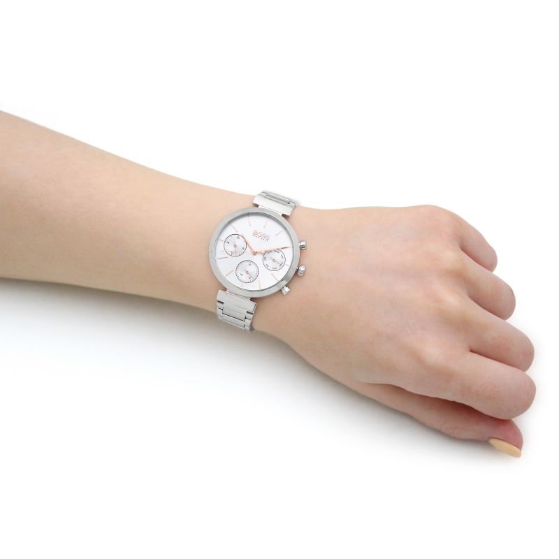  Shop Authentic Hugo Boss Flawless Silver Dial Silver Steel Strap Watch for Women - 1502530 - Luxxuri