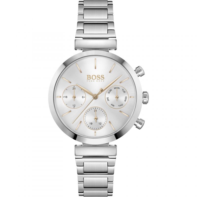 Shop Authentic Hugo Boss Flawless Silver Dial Silver Steel Strap Watch for Women - 1502530 - Luxxuri