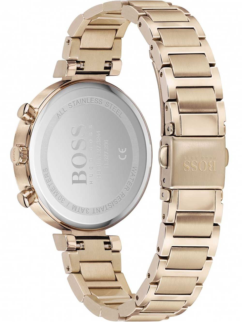  Shop Authentic Hugo Boss Flawless Quartz White Dial Gold Steel Strap Watch for Women -1502531 - Luxxuri