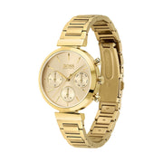  Shop Authentic Hugo Boss Flawless Gold Dial Gold Steel Strap Watch for Women - 1502532 - Luxxuri