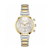  Shop Authentic Hugo Boss Flawless Silver Dial Two Tone Steel Strap Watch for Women - 1502550 - Luxxuri