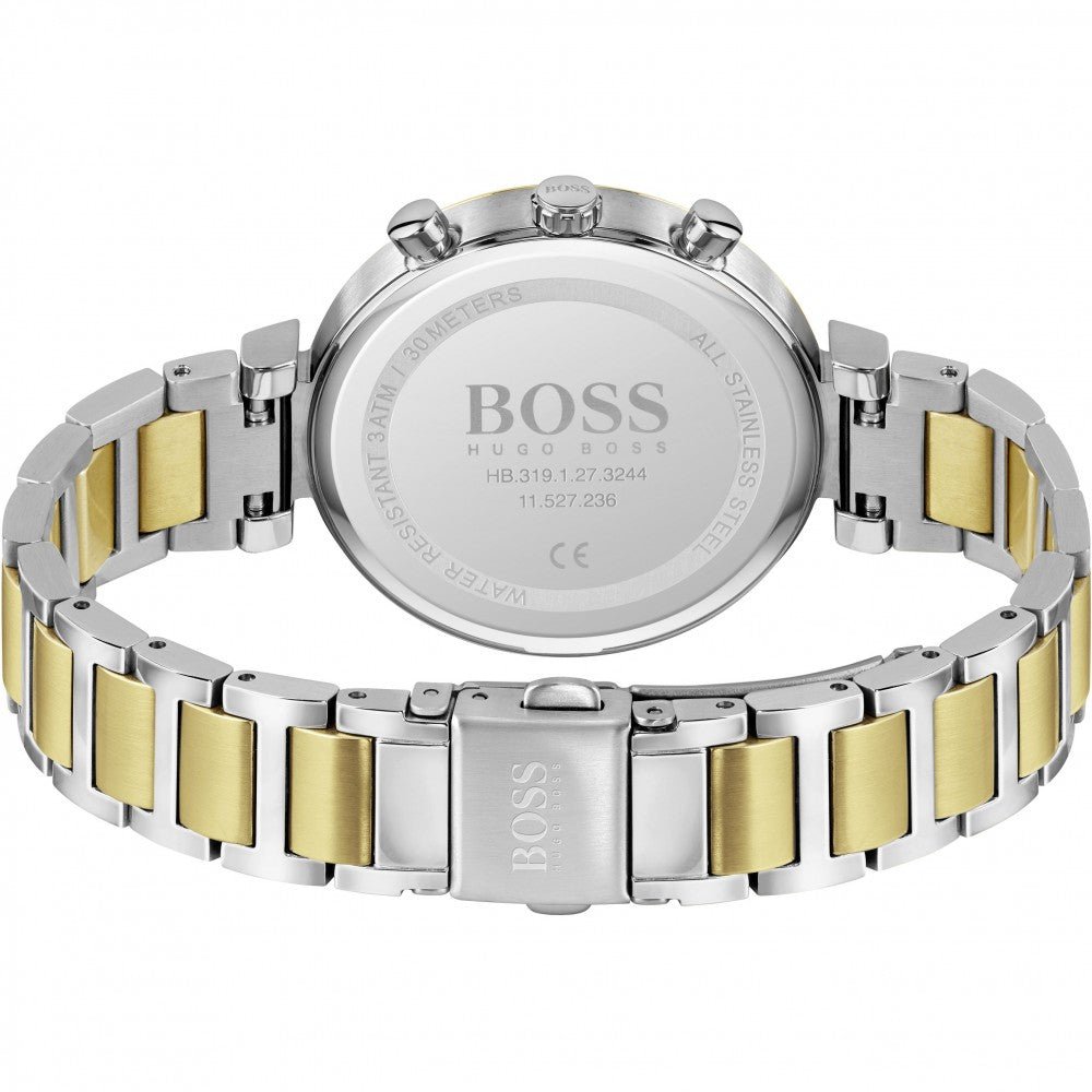  Shop Authentic Hugo Boss Flawless Silver Dial Two Tone Steel Strap Watch for Women - 1502550 - Luxxuri