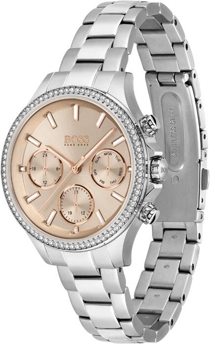  Shop Authentic Hugo Boss Hera Rose Pink Dial Silver Steel Strap Watch for Women - 1502565 - Luxxuri