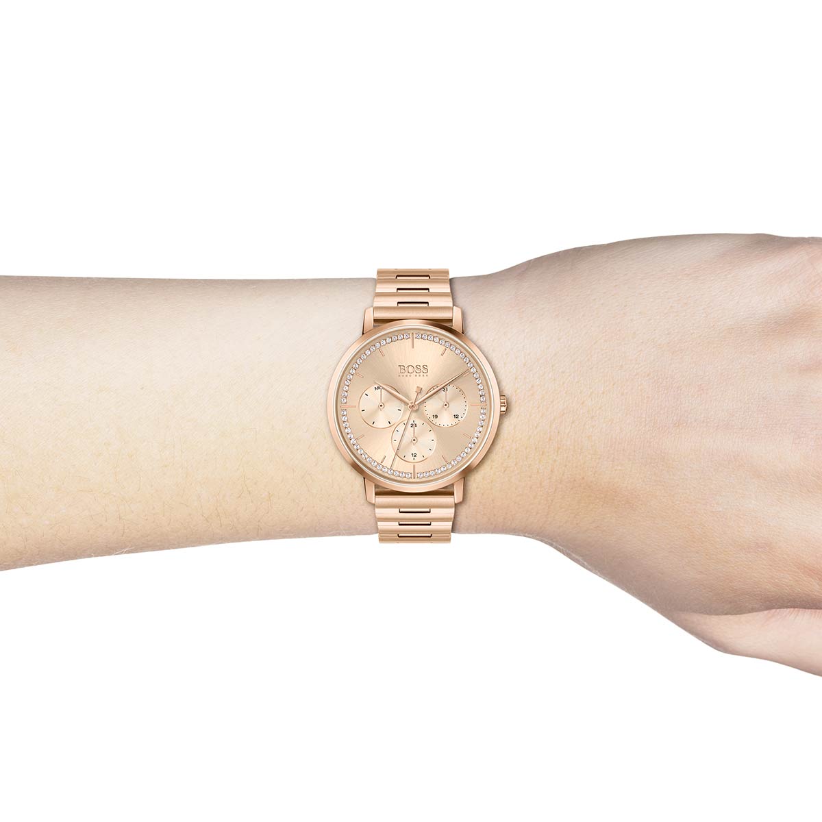  Shop Authentic Hugo Boss Prima Gold Dial Gold Steel Strap Watch for Women - 1502571 - Luxxuri