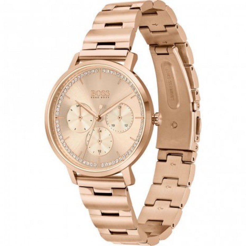  Shop Authentic Hugo Boss Prima Gold Dial Gold Steel Strap Watch for Women - 1502571 - Luxxuri