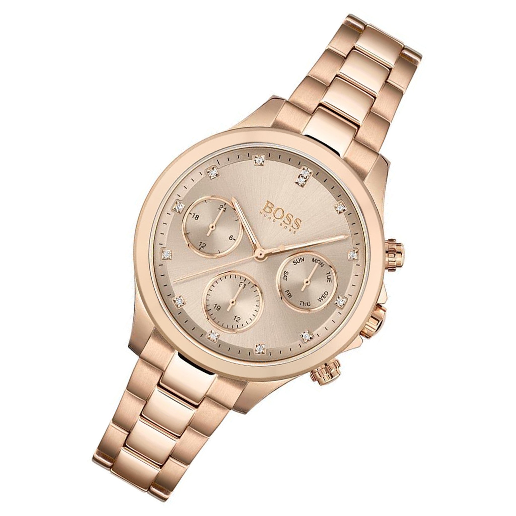  Shop Authentic Hugo Boss Carnation Gold Dial Gold Steel Strap Watch for Women - 1502592 - Luxxuri
