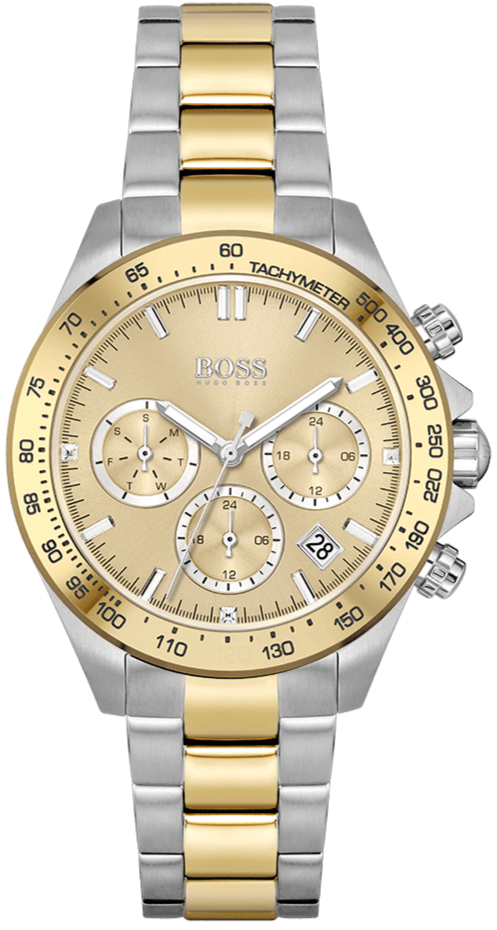  Shop Authentic Hugo Boss Novia Gold Dial Two Tone Steel Strap Watch for Women - 1502618 - Luxxuri