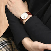  Shop Authentic Daniel Wellington Classic Suffolk White Dial Brown Leather Strap Watch For Men - DW00100122 - Luxxuri
