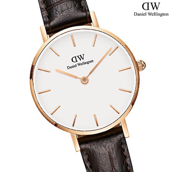  Shop Authentic Daniel Wellington Classic Petite York White Dial Brown Leather Strap Watch For Women - DW00100232 - Luxxuri