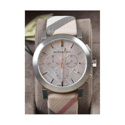  Shop Authentic Burberry The City Nova White Dial Checked Brown Leather Strap Watch for Men - BU9357 - Luxxuri