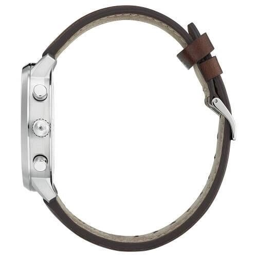  Shop Authentic Hugo Boss Attitude Blue Dial Brown Leather Strap Watch for Men - 1513606 - Luxxuri