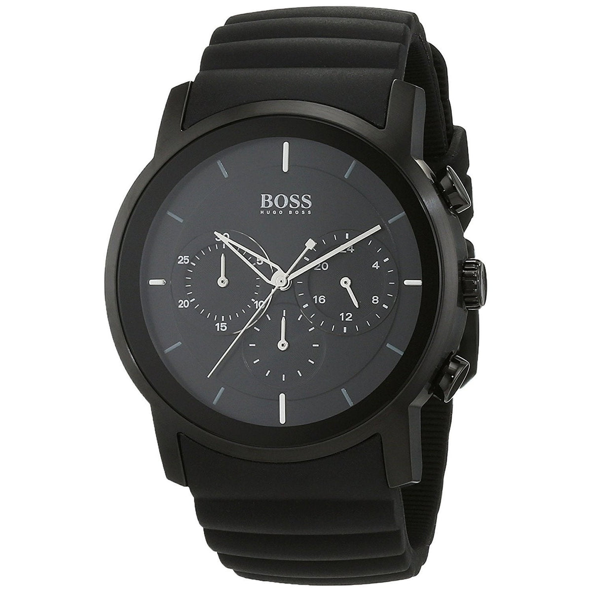  Shop Authentic Hugo Boss Modern Black Dial Black Rubber Strap Watch for Men - 1512639 - Luxxuri