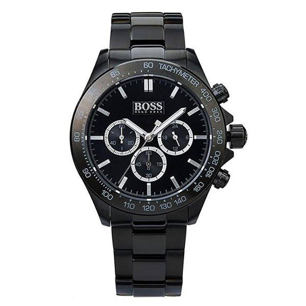 Shop Authentic Hugo Boss Ikon Chronograph Black Dial Black Steel Strap Watch for Men - 1512961 - Luxxuri