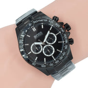  Shop Authentic Hugo Boss Ikon Chronograph Black Dial Black Steel Strap Watch for Men - 1512961 - Luxxuri