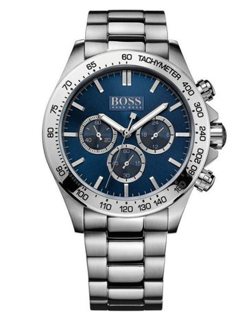  Shop Authentic Hugo Boss Ikon Blue Dial Silver Steel Strap Watch for Men - 1512963 - Luxxuri