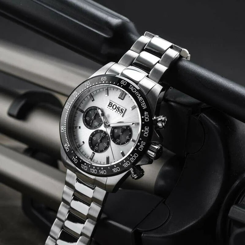  Shop Authentic Hugo Boss Ikon White Dial Silver Steel Strap Watch for Men - 1512964 - Luxxuri
