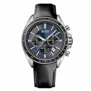  Shop Authentic Hugo Boss Driver Sport Chronograph Blue Dial Black Leather Strap Watch for Men - 1513077 - Luxxuri