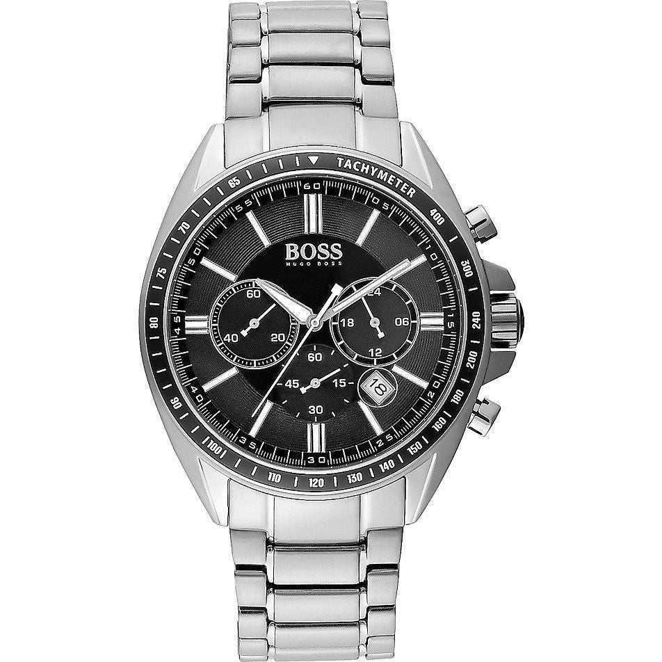  Shop Authentic Hugo Boss Driver Chronograph Black Dial Silver Steel Strap Watch For Men - 1513080 - Luxxuri