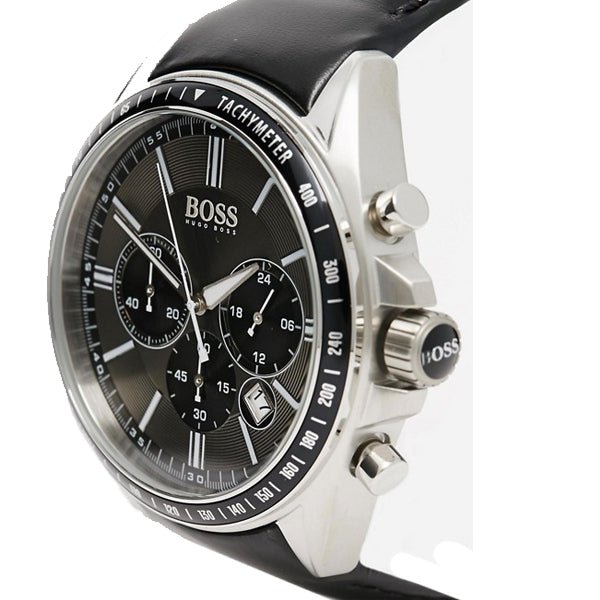  Shop Authentic Hugo Boss Contemporary Sport Driver Black Dial Black Leather Strap Watch for Men - 1513085 - Luxxuri