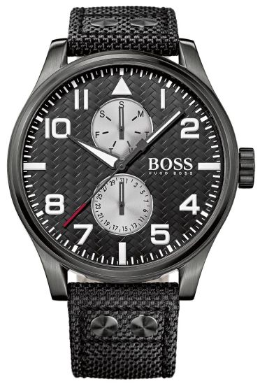  Shop Authentic Hugo Boss Aeroliner Maxx Quartz Black Dial Black Nylon Strap Watch For Men - HB1513086 - Luxxuri