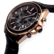  Shop Authentic Hugo Boss Driver Black Dial Black Leather Strap Watch for Men - 1513092 - Luxxuri