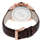  Shop Authentic Hugo Boss Driver Sport Chronograph Brown Dial Brown Leather Strap Watch for Men - 1513093 - Luxxuri