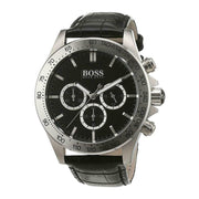  Shop Authentic Hugo Boss Ikon Black Dial Black Leather Strap Watch for Men - 1513178 - Luxxuri