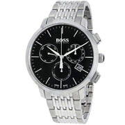  Shop Authentic Hugo Boss Associate Black Dial Silver Steel Strap Watch for Men - 1513267 - Luxxuri