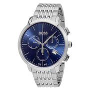  Shop Authentic Hugo Boss Associate Blue Dial Silver Steel Strap Watch for Men - 1513269 - Luxxuri