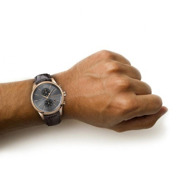  Shop Authentic Hugo Boss Jet Grey Dial Brown Leather Strap Watch for Men - 1513281 - Luxxuri