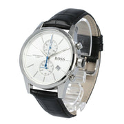  Shop Authentic Hugo Boss Jet Silver Dial Black Leather Strap Watch for Men - 1513282 - Luxxuri