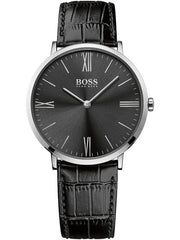  Shop Authentic Hugo Boss Jackson Black Dial Black Leather Strap Watch for Men - 1513369 - Luxxuri