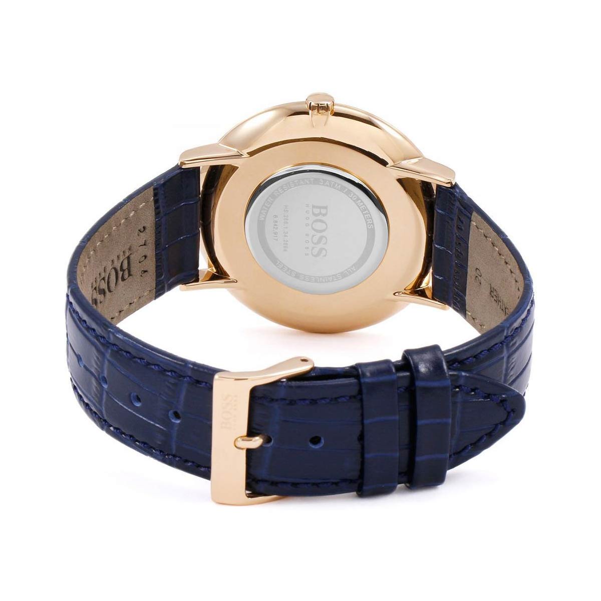  Shop Authentic Hugo Boss Jackson Blue Dial Black Leather Strap Watch for Men - 1513371 - Luxxuri